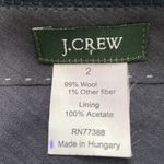 J.Crew  Women’s Navy Blue Wool Pinstripe Pencil Skirt Size 2 Photo 3