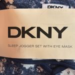 DKNY NWT Women's 3-PC Sleep Jogger Lounge Set w/ Eye Mask Blue Flower Size Small Photo 1