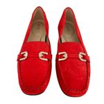 Geox  Annytah Red Suede Womens Loafers Size 40 EU 10 US Photo 1