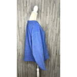 Ny&co NY &  Women's Blue V-Neck‎ Pullover Sweater Size Large Long Sleeve Photo 2