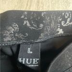 Hue  Black and Silver Patterned Leggings Photo 1