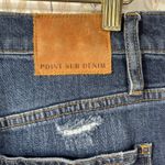 Point Sur Denim Distressed Straight Leg Jeans Medium Wash Raw Hem Women's 29 Blue Photo 12