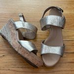 UGG  Gold  Wedge Sandals with Cork Heel Size 8.5 Photo 0