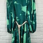 Alexis  x Target Green w/ Puff Sleeves Long Sleeve Rope Belt Tiered small Photo 0