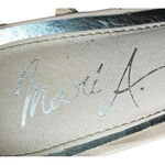 Mari A. Marsha Strappy Chunky Heel Nude Sandals Ankle Strap Faux Leather Size 9 Tan Photo 7