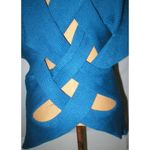 New NWT Womens M Designer Italy Mariagrazia Panizzi Large Weave Sweater Blue Top Size M Photo 2