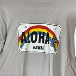 Aloha Hawaii License Plate Grey Short Sleeve T Photo 2
