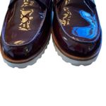 Karl Lagerfeld Patent Leather Oxford Lug Sole Loafers Burgundy 6.5M Photo 5