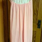 Vintage 60s pink embroidered night gown Size L Photo 11