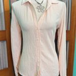 Hippie Rose  Cream & peach 🍑 Button Down Shirt w/ Collar Photo 0