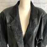 Vintage 80's Evan Arpelli Oversize Gothic Funky Leather Jacket Size M Black Size M Photo 12
