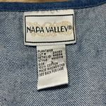 Napa Valley Vest Woman Size Large Denim with Embroidery Vintage Zip Up Y2K Blue Photo 10