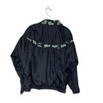 SERGIO TACCHINI Black Nylon Jacket Floral Paisley Size 8 Vintage Korea Photo 5