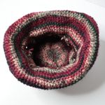 Crochet Bucket Hat Handmade Burgundy Green Floral Grannycore Womens Slouchy Red Photo 4