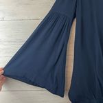 Free People  Easy Girl Blue Bell Sleeve Top Size S Photo 4