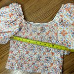 Anthropologie DOLAN Off-The-Shoulder Orange Motif Textured Top Size M Photo 9