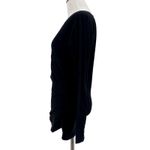 Sundance  Black Wrap Ruched V-Neck Blouse Size Medium Photo 5
