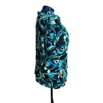 BLUE DIAMOND PLUS‎ Stretch Geometric design Black Blue Green White Top 3X Photo 1