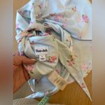 Revolve  Satin Floral Handkerchief Cami Top Light Blue Pink Size L Photo 4