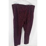 Chico's Burgundy Black Geometric Pull-on Pants Size 4 Womens 20 Photo 1