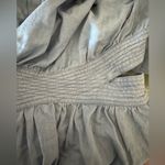 Anthropologie Love The Label Puff Sleeve Open Back Minidress Size XS H34 Blue Photo 14