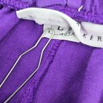 Bryn Walker Linen Set Tunic Top Pants Purple Oversized Crop Wide Leg Pants Large Photo 8