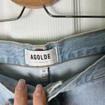 AGOLDE  Minka High Rise Cargo Wide Leg Cotton Blend Blue Wash Jeans 32 Photo 9