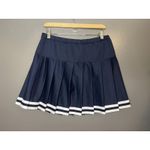 Teamwork Skirt Womens Large Blue Cheer Pleated Athletic Striped Pull On USA Photo 1