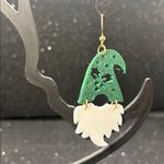 Christmas Gnome Earrings 🎅✨ Green Hat & White Beard Photo 1