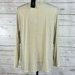 Alfani 3X-Large Top Stretch Twisted Front Long Sleeves V-Neck Metallic Striped Photo 5