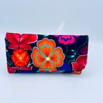 Mexican Vibrant Floral Embroidered Wallet Pink Photo 1