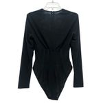 Misha Collection Paneled Corset Bodysuit Long Sleeve Bustier Boned Black Size 6 Photo 2