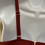 ANDIE Swim The Dalia Bikini Top Burgundy Gold Clasp Adjustable Padded Medium NWT Photo 3