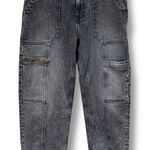 MOTHER SUPERIOR The Private Zip Pocket High Rise Cropped Wide Leg Jeans Size‎ 28 Gray Photo 0