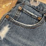 Free People  5 button fly raw hem cut off jean denim shorts, size 27 Photo 3