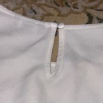 FLAW Elegant White Blouse with Sheer Sleeves pearl sparkles Size M Photo 8