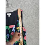 J. Crew Size 10 Dress Womens Floral Square Neck Sleeveless Colorful Lined Cotton Photo 4