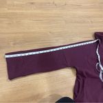 Athleta Cozy Karma twist neck sweatshirt. Deep Burgundy Color sz small Photo 7