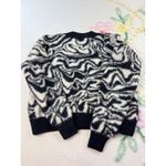 SO  Goods For Life Zebra Print Pullover Sweater Women's Large Knit Cozy Photo 1