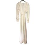 Reformation  Rya Silk Dress Size Large Long Sleeve Wrap Wedding Gown Photo 10