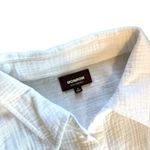 Monrow Gauze Cotton Henley Halter Collared Button Sleeveless Dress White Small Photo 10