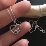 Paw Print Sterling Silver Necklace Silver Photo 0