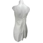 ZARA White Sleeveless Floral Embroidered V Neck Cami Tank Mini Slip Dress Size M Photo 1