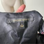 Cynthia Steffe  Cerise Pink Black Floral Silk Front Zip Sleeveless Dress Photo 6