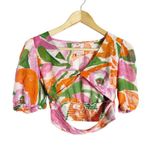 Banjanan Ariana Bloom Floral Print Puff Sleeve Cut Out Twist V Photo 4