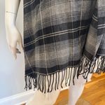 Annette Gortz Plaid Fringe Vest Black Size M Photo 3
