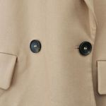 ZARA  Women Pleated Sleeve Blazer Light Camel Size US Medium‎ Photo 10