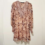 O.P.T. ANTHROPOLOGIE Degage‎ Floral Mini Dress Pink Size L Photo 2