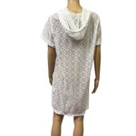 Jaclyn Smith White Lace Full Zip Up Hooded Short Sleeve Swim Coverup Womens L Photo 5
