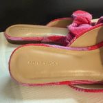 Ann Taylor Stylish Pink Plaid Women's Slip On Sandals Photo 2